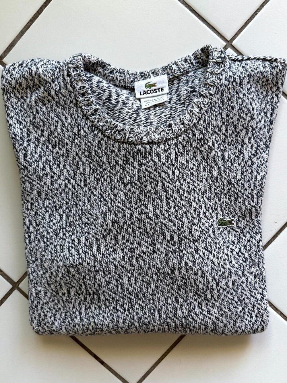 Lacoste Marled Knit Crewneck Sweater (Men's size 4 / M)